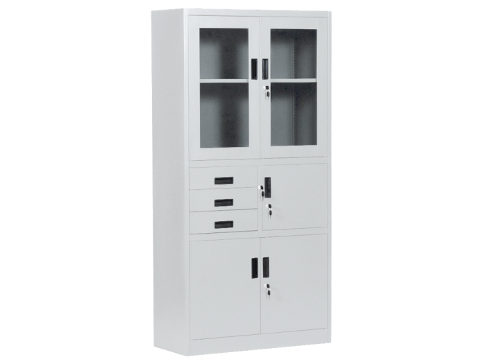 Метален шкаф Carmen CR-1240 E (сив)